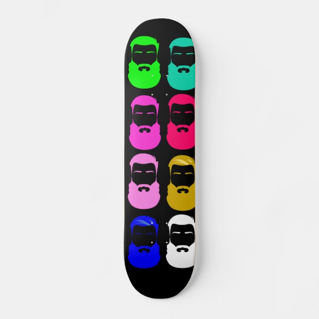 Abstract Beards Skateboard (Front)
