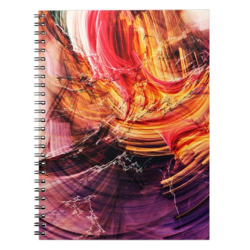 Abstract beautiful purple red and yellow bright c notebook