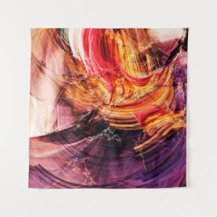 Abstract beautiful purple, red and yellow bright c tapestry