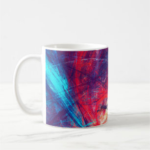 Abstract beautiful red and blue bright color backg coffee mug