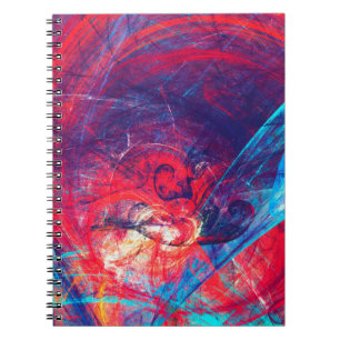 Abstract beautiful red and blue bright color backg notebook
