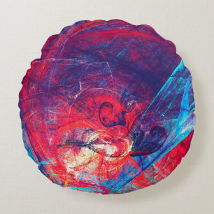 Abstract beautiful red and blue bright color backg round pillow