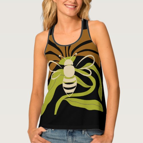 Abstract Bee  Flower Image _ Natural Earth Colors Tank Top