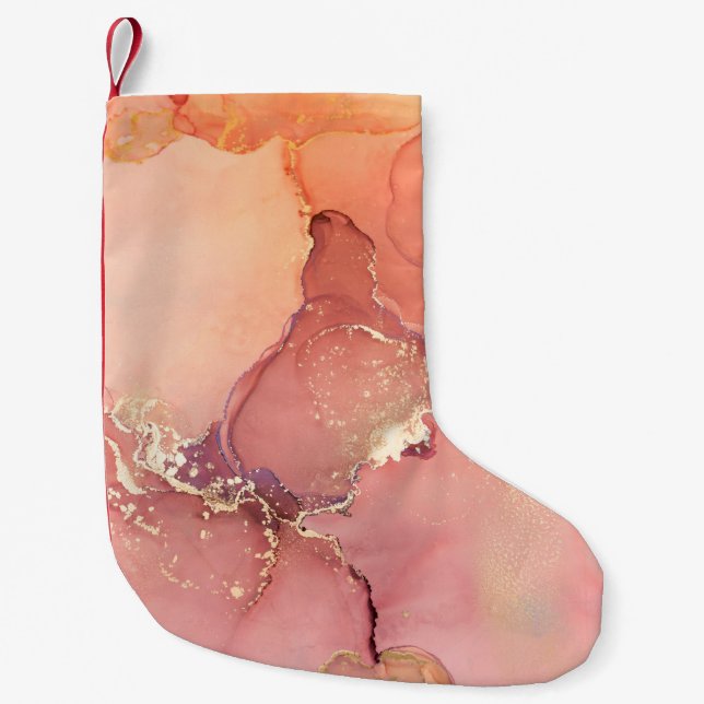 Abstract beige,  brown background,  wallpaper. Mix Small Christmas Stocking (Front)