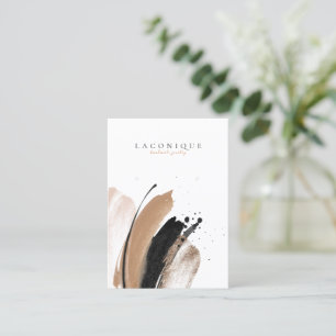 Abstract Beige & Gold Watercolor Jewelry Display B Business Card