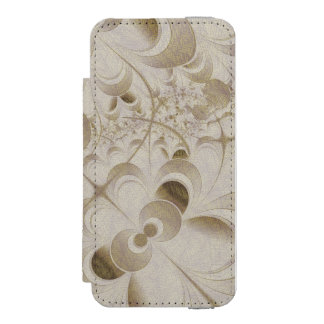 Abstract beige pattern wallet case for iPhone SE/5/5s