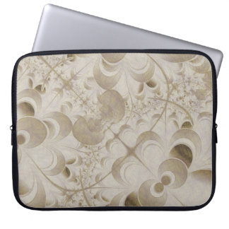 Abstract beige pattern laptop sleeve
