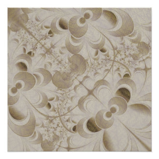 Abstract beige pattern poster