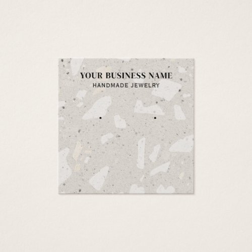Abstract Beige Terrazzo Earring Display Cards