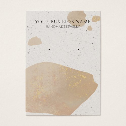 Abstract Beige Terrazzo Earring Display Cards