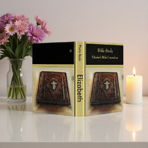 Abstract Bible Study Guide With Gold Texture Mini Binder