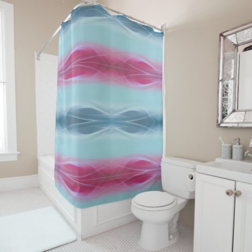 Abstract Bicolor Shower Curtain