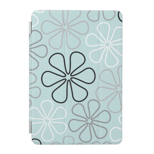 Abstract Big Flower Outlines BWGDuck Egg Blue iPad Mini Cover