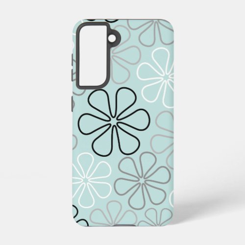 Abstract Big Flower Outlines BWGDuck Egg Blue Samsung Galaxy S21 Case