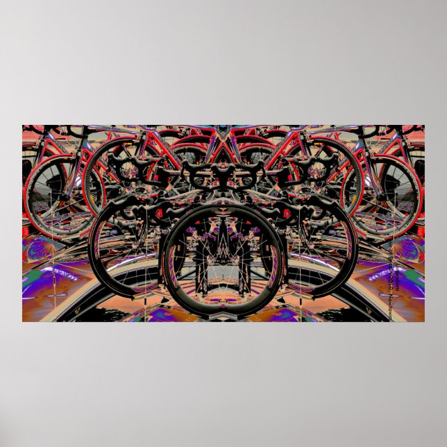 Abstract Bikes (Tour of Britain 2010) Poster (Front)