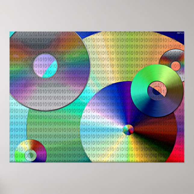 Abstract Binary Disks Poster (Front)