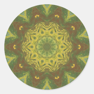 Abstract Birch Leaves Kaleidoscope Stickers