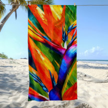 Abstract Bird of Paradise Flower Tropical