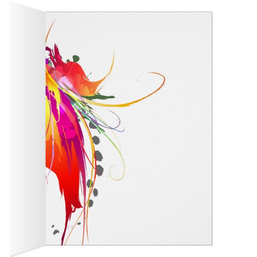 Abstract Bird of Paradise Paint Splatters (Inside (Right))