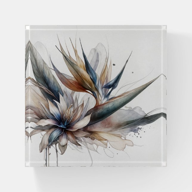 Abstract Bird of Paradise Paperweight (Front)