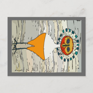 Abstract Bird Postcard