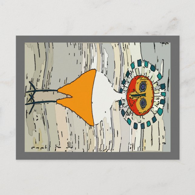 Abstract Bird Postcard (Front)