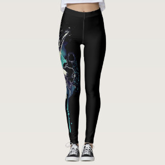 Abstract Bird Skull Leggings