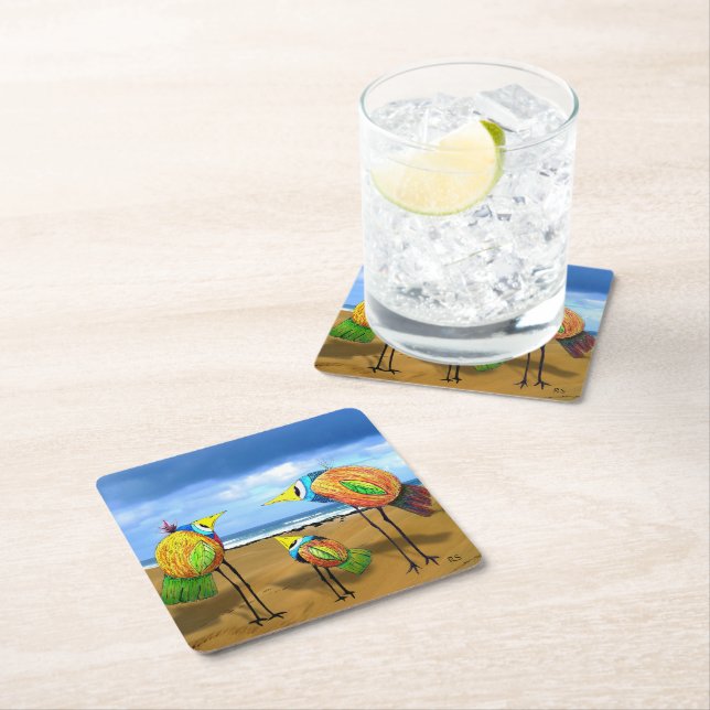 Abstract Birds Coasters (Insitu)