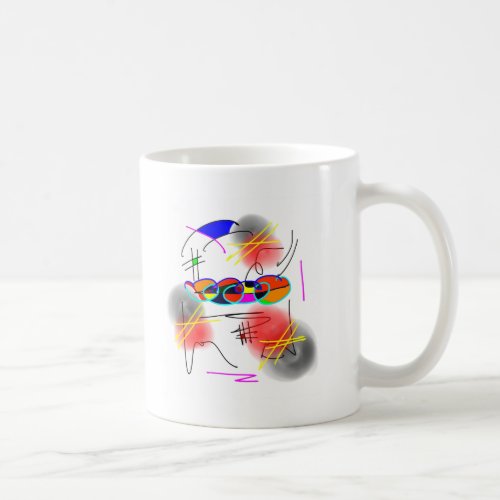 abstract birds coffee mug