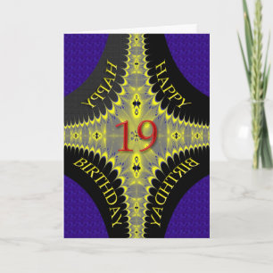 Abstract birthday card for a 19 year old