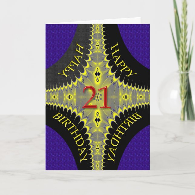 Abstract birthday card for an 21 year old (Front)