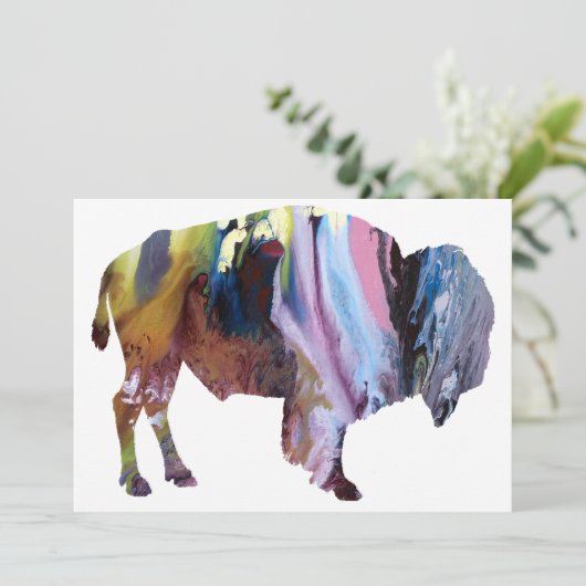 Abstract Bison Silhouette (Standing Front)