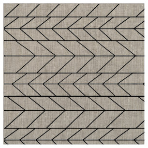 Abstract Black and Any Color Geometric Pattern Fabric