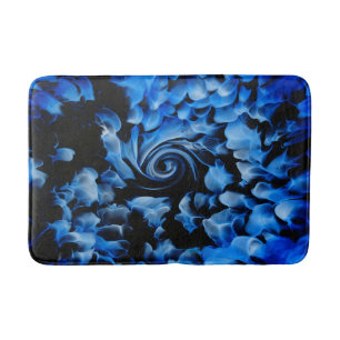 Abstract Black and Blue  Bath Mat