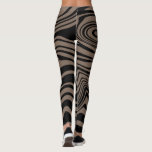 Abstract Black and Brown Striped Leggings<br><div class="desc">Custom Colors - Abstract Warped Black and Brown Stripe Leggings - Choose / add Your favorite background color with Customization tool ! by MIGNED</div>