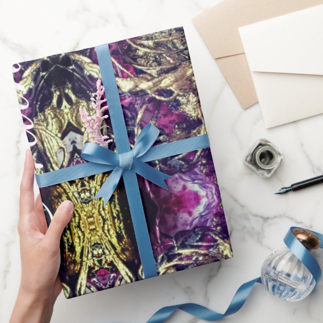 Abstract black and gold ropes   wrapping paper (Gifting)