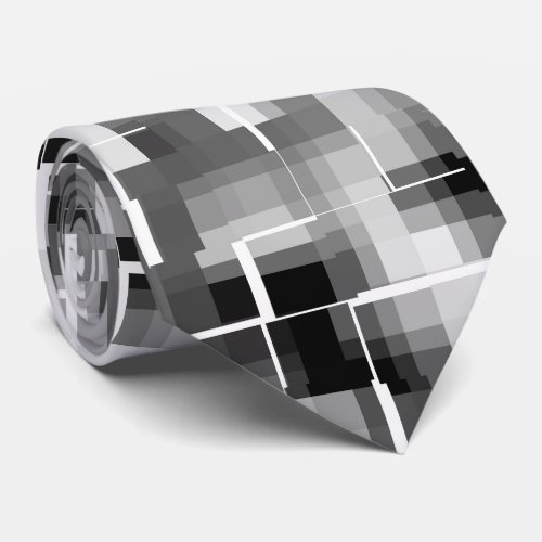 Abstract Black and Gray Tie