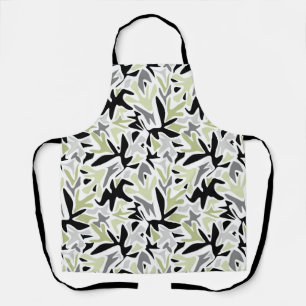 Abstract, Black and Green, Youth, Modern, Creative Apron