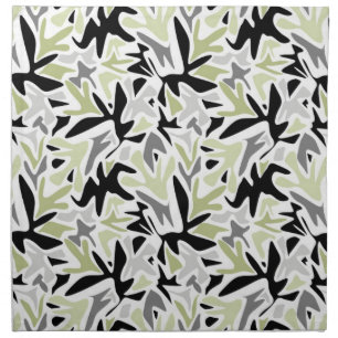 Abstract, Black and Green, Youth, Modern, Creative Cloth Napkin
