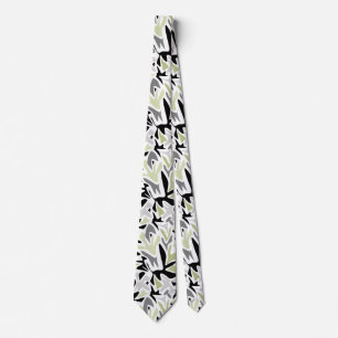 Abstract, Black and Green, Youth, Modern, Creative Neck Tie