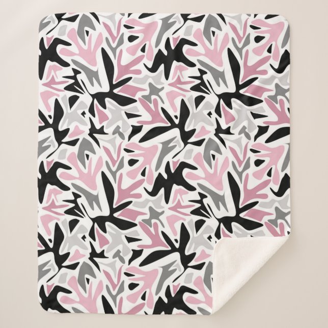 Abstract, Black and Pink, Youth, Modern Throw Pill (Front)