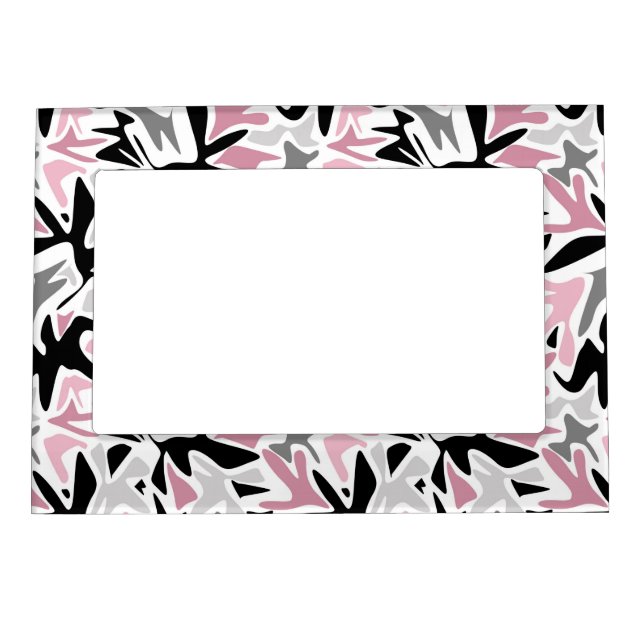 Abstract, Black and Pink, Youth, Modern Throw Pill Magnetic Frame (Front)