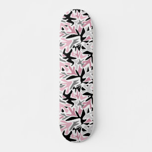 Abstract, Black and Pink, Youth, Modern Throw Skateboard