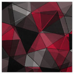 Abstract, black and red, triangle, geometric, blac fabric