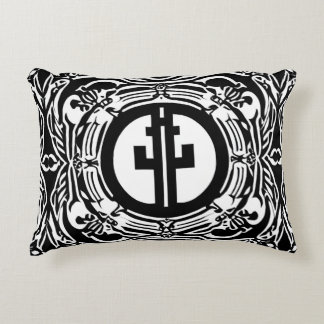 Abstract Black and White Accent Pillow