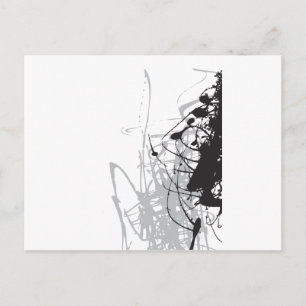 abstract black and white art vo1 postcard
