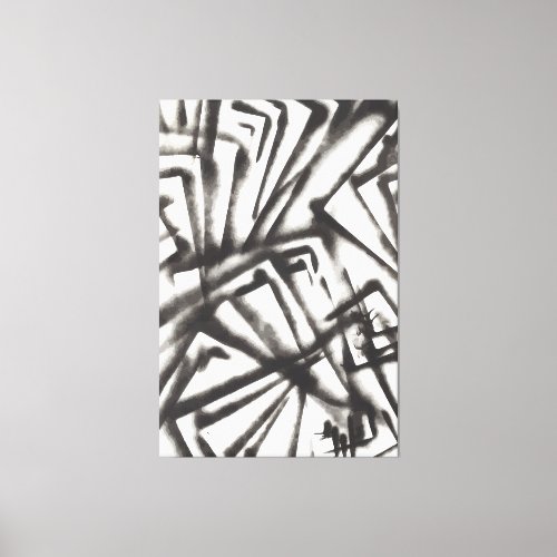 Abstract Black and White  Canvas Print