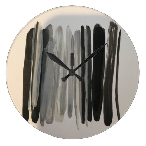 Abstract Black and White Clock