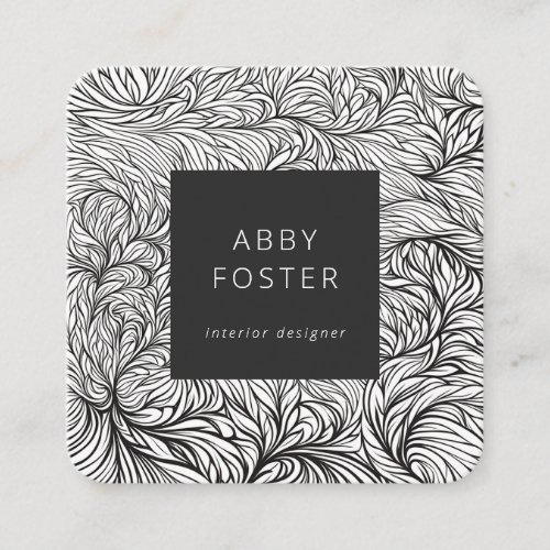 Abstract Black and White Designer Business Card