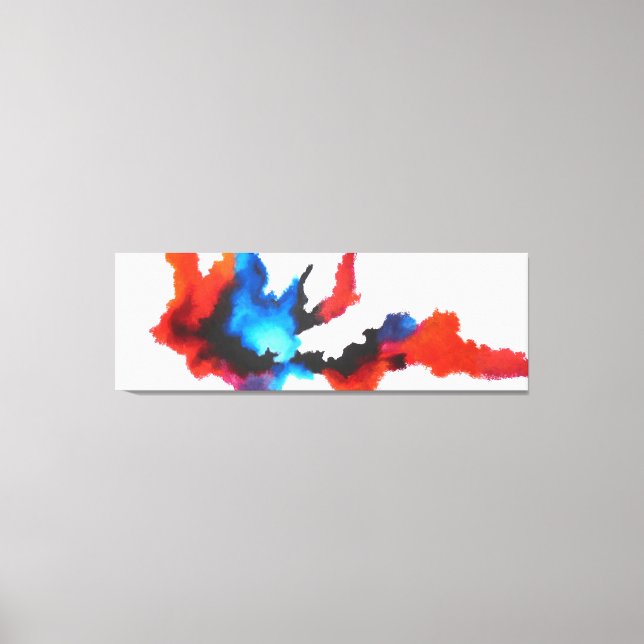 Abstract Black And White Expressionist Painting Canvas Print (Front)